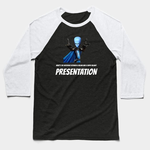 Megamind Presentation Baseball T-Shirt by Tracy Daum